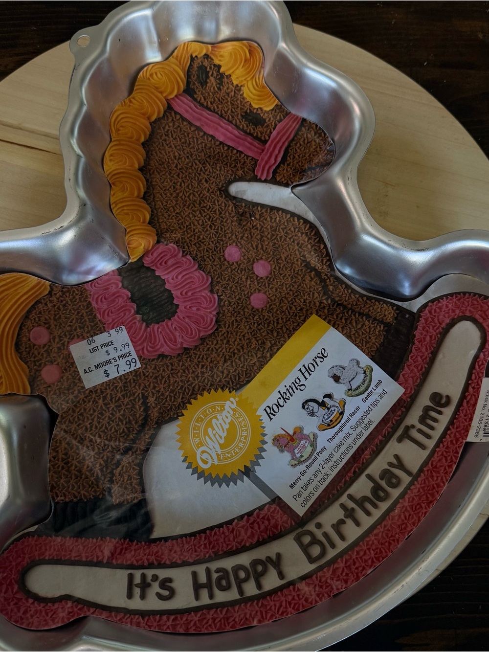 Wilton Pink and Yellow Rocking Horse Cake Pan
